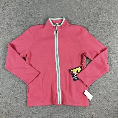 Havana Jacks Cafe Sweater Womens Pink Large L Knit Pockets Long Sleeve Full Zip - Image 1 of 4