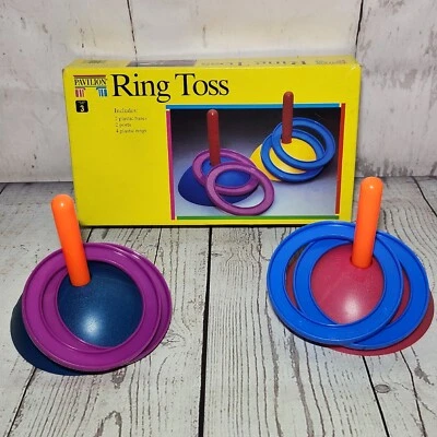 Vintage 1992 Pavilion Ring Toss Outdoor Game Toy Toys R Us Geoffrey Inc USA - Image 1 of 4