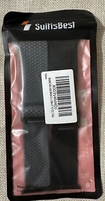 Braided Solo Loop Silicone iWatch Strap For Apple Watch Series 8 7 6 5 SE New - Image 1 of 4