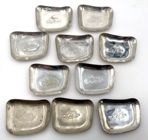 Set of 10 Turkish Silverplate Trinket Trays Nut Dishes or Ashtrays - Picture 1 of 10