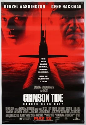 Crimson Tide - original DS movie poster - 27x40 D/S 1995 Denzel Washington Sub