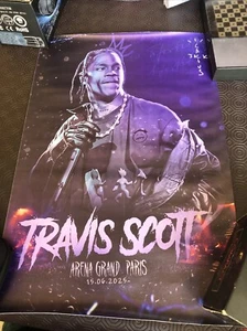 New Rare Travis Scott Poster Arena Grand Paris 15,06,2025 - Picture 1 of 2