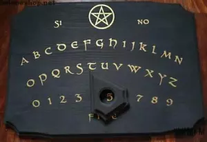 Ouija Board Bastelbrett für Spiritist Sitze Spiritismus schwarz aus Holz - Bild 1 von 3