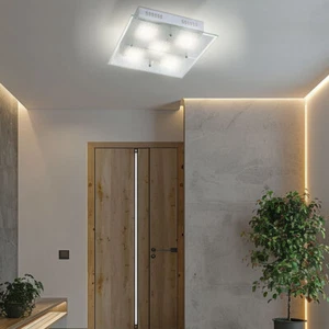 Plafoniera Luce Sala da Pranzo Vetro Satinato LED Lampada da Cucina L 28cm - Foto 1 di 8