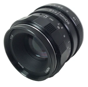 Newyi 50Mm F1.8 for Canon EOS M M2 M3 M5 M6 Large Aperture Portrait Manual Lens - Picture 1 of 24