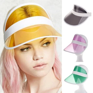 UV-Proof Visor Cap Outdoor Empty Top Hat Summer Unisex Transparent Plastic - Picture 1 of 24