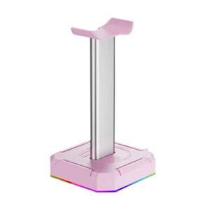 Headphone Holder Desktop Headset Display Stand Vertical Bracket Hanger (Pink) - Picture 1 of 9