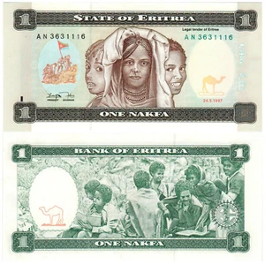 Eritrea 1 Nakfa P#1a (1997) Bank of Eritrea UNC - Picture 1 of 1