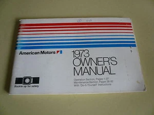 1973 American Motors Owner's Manual - Vintage - Glove Box - Picture 1 of 1