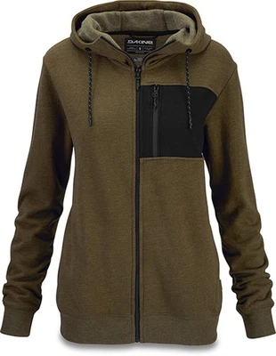 Dakine Ashton Sudadera con Capucha Tecnología Cremallera Completa, Unisex Pequeña, Brezo Oliva Oscuro Nueva Foto 1 de 4