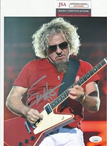 SAMMY HAGAR AUTOGRAPHED COLOR PHOTO, 8x10 HAND SIGNED JSA COA - Picture 1 of 2