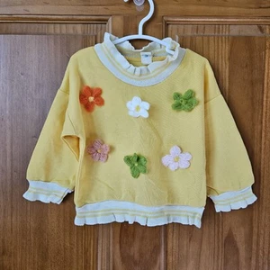 70s Inspo Top Girls Small Flower Power Retro Groovy - Picture 1 of 4