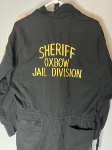 Vintage 80s Sheriff Department Police Salt Lake Utah Jail Overall Jumpsuit - Bild 1 von 9