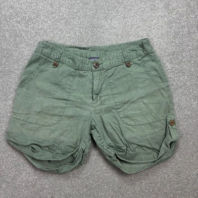 Shorts Patagonia Feminino Tamanho 4 Verde 4" Ilha de Costura Cânhamo Trilha Caminhada Senhora - Imagem 1 de 4
