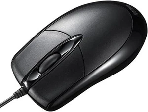 Sanwa wired optical mouse black MA-130HUBK Free Ship w/Tracking# New from Japan - Picture 1 of 6