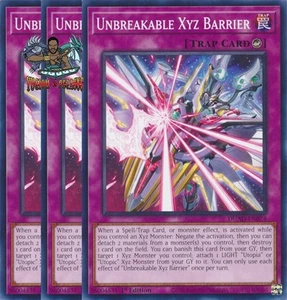 Yugioh! 3x Unbreakable Xyz Barrier DUAD-EN074 Common 1st Ed NM - Picture 1 of 1