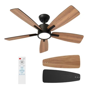 42 Inch Ceiling Fans with Lights Led Remote Control Low Profile Flush Mount f... - Picture 1 of 9