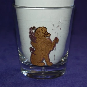 Vintage Löwe Sternzeichen Double Old Fashioned Bar Glas - Bild 1 von 2