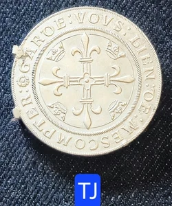 Dépt 18 Bourges - Rare Jeton Argent Caisse D'épargne Transformé Pince à Billets - Picture 1 of 3