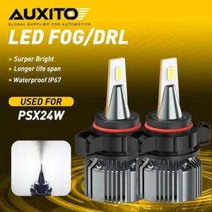 2x AUXITO PSX24W 2504 CSP LED Fog Light Driving Bulb 6500K Cool White 3000LM EAG - Picture 1 of 12