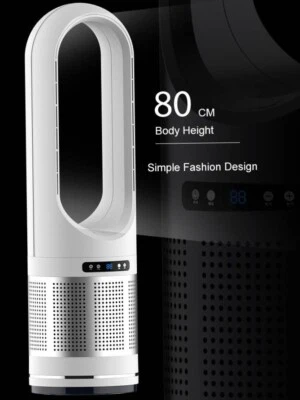 3 In 1 Cool&Hot  Purifier Bladeless Tower Fan Remote Control 2000W Heat 40W Cool - Image 1 of 4