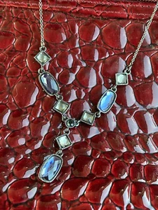 Vintage Avon Victorian Style Blue Gemstone Necklace - Picture 1 of 3