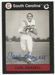 CARL BRAZELL Autographed Signed 1991 card South Carolina Gamecocks Football