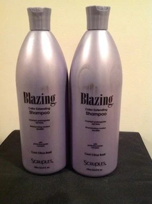 Champú Scruples Blazing Color Extend Cool Citrus Basil 33,8 OZ Lote de 2 RARO Foto 1 de 4