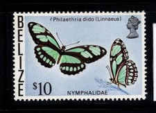 Belize 1974 Mi. 345 Nuovo ** 100% farfalle, 10