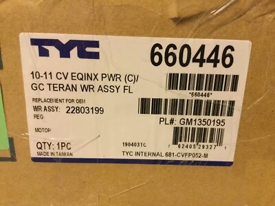 TYC Chevy Equinox 10-11 Window Regulator and Motor Assembly Front Driver Side - Image 1 of 3