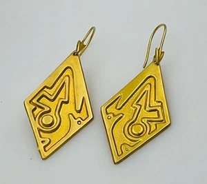 Pendientes de oro amarillo 18K de diseñador Lalaounis finca de Grecia - Imagen 1 de 5