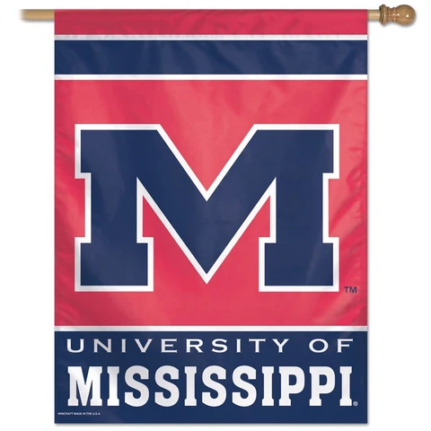MISSISSIPPI OLE MISS LOGO 28"X40" BANNER FLAG NEW WINCRAFT 👀 Cover