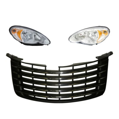 Conjunto de rejilla + juego de faros halógenos para Chrysler PT Cruiser 2006-2010 Foto 1 de 4