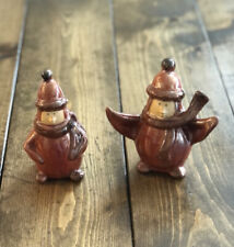 Vintage Lusterware Penguins, Rust & Brown, Clay / Ceramic
