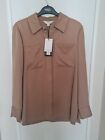 Marks And Spencer Autograph Pure Tencel Blouse Size 8 Spice