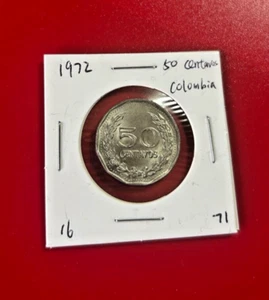 1972 Colombia 50 Centavos Coin - Nice World Coin !!! - Picture 1 of 2