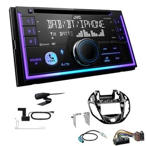 JVC 2-DIN MP3 Autoradio Bluetooth DAB+ für Ford B-Max ab 2012 piano black - Bild 1 von 6