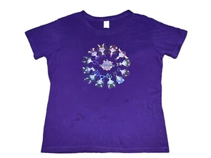 Vintage VERY RARE Unique Hivebent Purple T-Shirt Tee Top Women's Size L Large - Picture 1 of 2