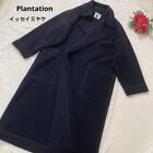 Rare ISSEY MIYAKE Navy Long Coat in Plantation Wool - Unique Find from 