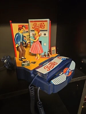 Vintage Pepsi Cola Telephone Land Line Wind Up And Electric  - Image 1 of 4