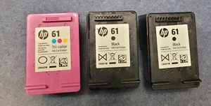 HP 61 puste wkłady atramentowe, 3 czarne, 1 kolor - Zdjęcie 1 z 4