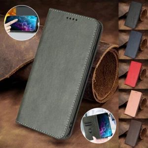 Étui en cuir Portefeuille Rabattable Pour Samsung Galaxy S24 Ultra S23 S22 Cover - Photo 1 sur 18