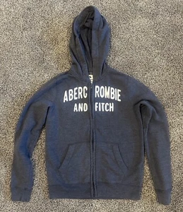 Abercrombie and Fitch Kids Blue Zip Up Hoodie - Size 13/14 Free Shipping - Picture 1 of 5