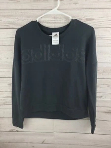 Adidas Jugendpullover Mädchen schwarz Sweatshirt Logo Bling breiter Boden cooles Logo 🙂 - Bild 1 von 19