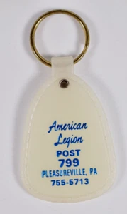 Portachiavi vintage American Legion Post 799 Pleasureville PA bagliore nel buio - Foto 1 di 2