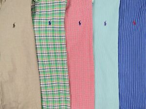 Lot Of 5 Ralph Lauren Polo Long Sleeve Button Front Shirts Mens 15 1/2 M 3 NWOT