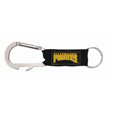 Pittsburgh Pirates Carabiner Keychains Keyrings with Bottle Opener Cover