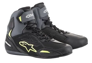 Scarpe moto impermeabili Alpinestars Faster-3 Drystar black gray yellow fluo - Picture 1 of 1