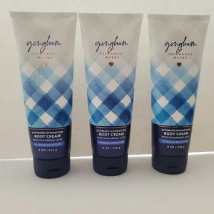 3 PACK - Bath & Body Works GINGHAM Ultimate Hydration Body Cream 8 oz NEW - Picture 1 of 4