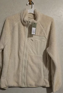 Neu mit Etikett Goodfellow & Co cremefarbene Sherpa-Fleecejacke mit durchgehendem Reißverschluss mittelweich & warm UVP $ 30 - Bild 1 von 8